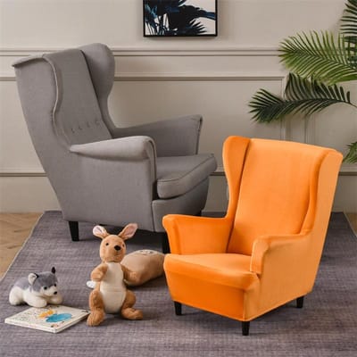 Zachte Velvet Kinder Vleugelstoelhoezen Stretch Wingback KingBack Fauteuilhoes Elastische Bankhoezen Bankhoezen voor Woonkamer