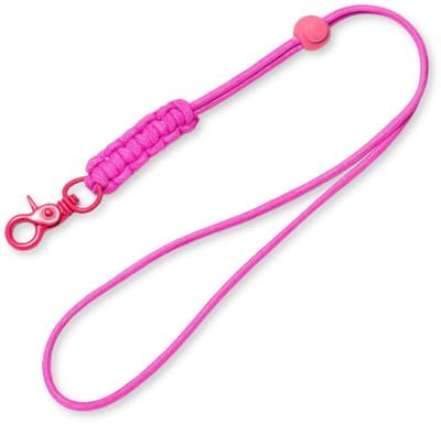 Travel Cords - Keycord gevlochten roze - Stevig nylon - Verstelbare lus