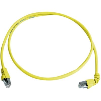 Telegärtner 100008675 RJ45 Netwerkkabel, patchkabel CAT 6A S/FTP 5.0 m Geel Vlambestendig, Met anti-kniktule 1 stuk(s)