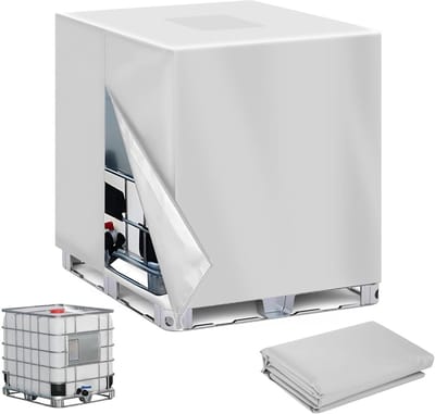 Famanu - IBC tankafdekking 1000L anti-UV stofdicht lichtgrijs