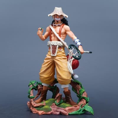 25cm/9.84in Anime One Piece Figuur Usopp Actiefiguren Pvc Standbeeld Bureau Ornament Verzameling Model Speelgoed Cadeaus With Box brown