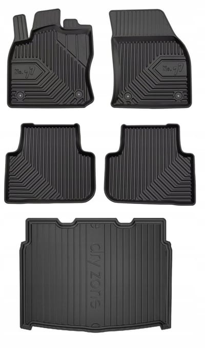 Frogum Serie 77 Volkswagen Tiguan II – Automattenset + Kofferbakmat – Perfecte Pasvorm – Geurloos TPE – Hoge Beschermrand