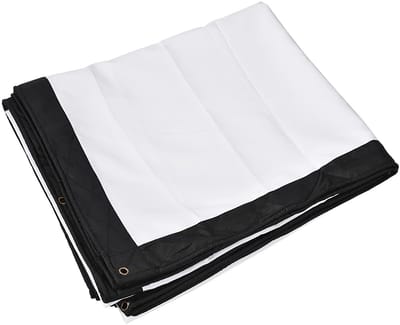 aladdien - 200 Inch Projectiescherm - Buitenfilm - Opvouwbaar - Wit - Wandmontage - Geschikt voor School en Home Theater - 16:9