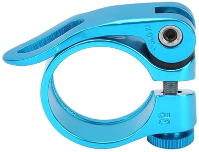 Zadelpenklem - Zadelklem Fiets - Fiets Zadel Verstellen - Snelspanner Ontwerp - 349 mm - Blauw