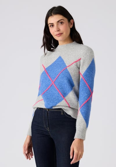 Damart - Trui jacquard tricot met Thermolactyl-label - Dames - Blauw - XS