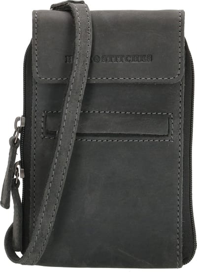 Hide & Stitches Idaho Schoudertas - 100% Leer - Zwart