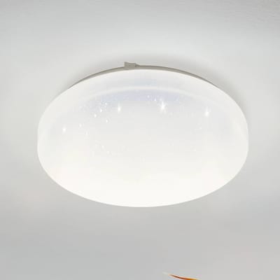 EGLO Frania-s - LED-plafondlamp - Ø28 cm - 1-lichts - wit/kristaleffect