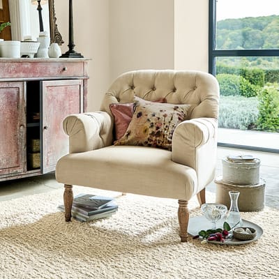 LOBERON Fauteuil Shambrook linnen