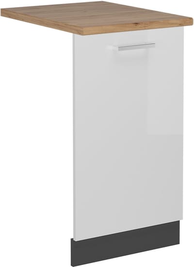 Vicco R-Line Vaatwasserfrontpaneel – 45 cm, WB Eik Wit Hoogglans