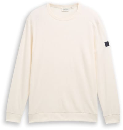 Tom Tailor - Shirt met lange mouwen en wafelstructuur - Maat XXXL - Gardenia White
