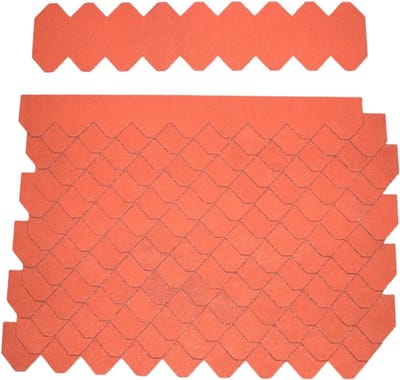 Mini dakshingles - Dakbedekking - Dakbedekking - Handgemaakt in Duitsland - 055 m² - Rood