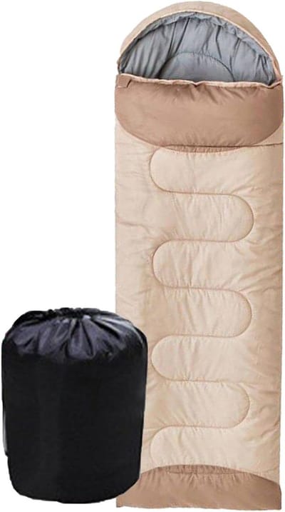 Kampeer slaapzak - Buiten slaapzak - Warm weer kamperen - Waterdicht winddicht - 190x75 cm - Kaki