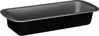 5Five Cake bakken bakvorm/bakgerei Backery Pro - metaal - anti-aanbak laag - zwart - 35 x 13 x 6 cm