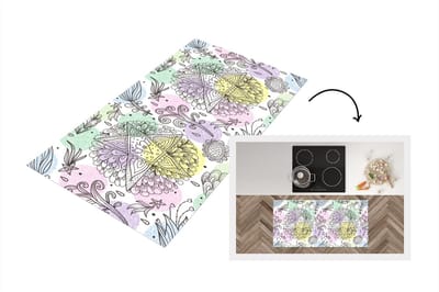 Keukenloper - Loper keuken - Meiden - Bloemen - Sterretjes - Patronen - 120x60 cm - Keukenloper vinyl