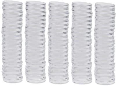 Dailygoods- Muntenhouder 100 Stuks - Ronde Capsules - Muntcontainer - Opslag - Bescherming - Polymeer Materiaal - Muntenbox