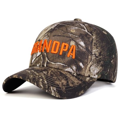 Casquettes de Baseball Unisexes Broderie Lettre Papy Printemps Automne Extérieur Réglable Casquettes Décontractées Chapeau Anti-Soleil Casquette de Sport camouflage