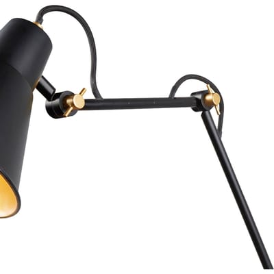 Seervolle mat zwart goud  wandlamp / verstelbare zwenkarm