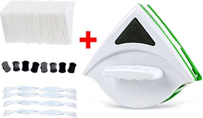 Anhichef® Magnetische Ramenwasser - Raamwisser Dubbel Glas 20-30mm - Ruitenreiniger 30 Doekjes - Ruitenwasser Set XL