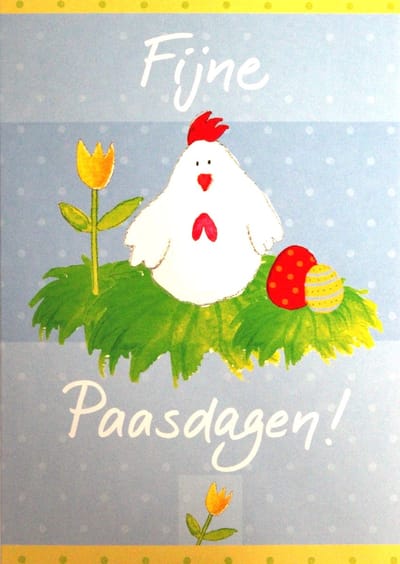 Luxe Wenskaart Pasen - Fijne Paasdagen - Touche Cards - 11,5x17cm - Dubbele Kaart - Met Envelop - Luxe Wens Kaart - Greeting Card - 1 Stuks - In Folie Apart Verpakt - Easter - Ostern - Pâques - Gratis Verzonden - Hoge Afnamekortingen