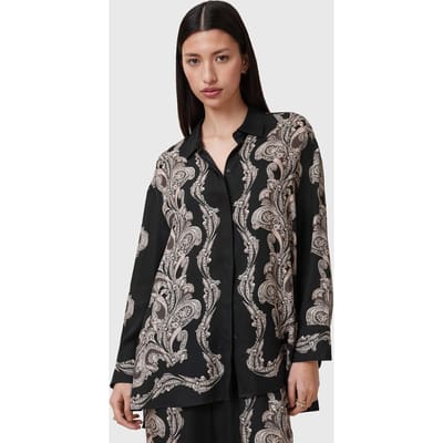 AllSaints Bernie Shirt Lita Black Taglia: 10 | Magliette intime Outlet | Donna | Nero