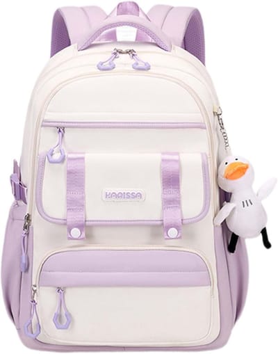 YAGXIG Rugzak voor meisjes - Rugzak voor meisjes - Geschikt voor school - Leuk en mooi - Rugzak met grote capaciteit voor laptop - Rugzak voor tieners - Rugzak voor dagelijks gebruik (Paars)