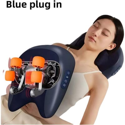 Trapezius Massage Draagbaar Kussen Draadloze Elektrische Huis Massager Verwarming Taille Nek Been Cervicaal 3D Shiatsu Kneedkussen EU Plug