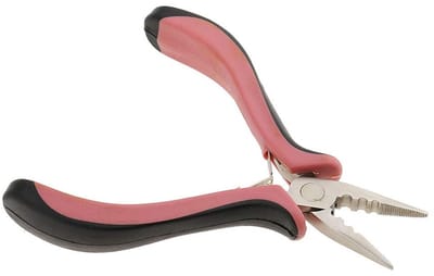 Dailygoods- Hair Extension Tool Professionele Tang - Roestvrij Staal - Antislip Handvat - Geschikt voor Micro Ringen - 13 x 5,5 x 1,5 cm - Inclusief 1 PCS - Haarverlengingstang