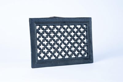 Gietijzeren Ventilatierooster Zwart 210x145mm - Hittebestendig Luchtrooster