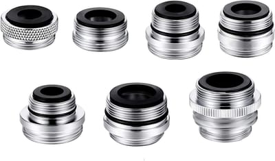 Set van 7 adapters voor keukenkraan en tuinslang - Geschikt voor waterfilters en gootsteensproeiers