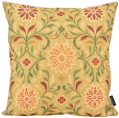 Vintage Bloom Groen Kussenhoes | 45x45 cm | Katoen/Linnen