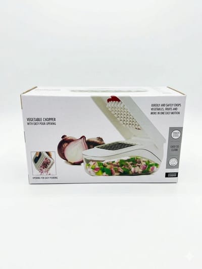 Groente- en Fruitsnijder - Multifunctionele Keukensnijder - Voor Uien, Paprika's, Champignons en Bonen - Handmatige Hakmolen - Keukenhulp