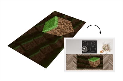 Keukenloper - Loper keuken - Blok - Gaming - 120x60 cm - Keukenloper vinyl