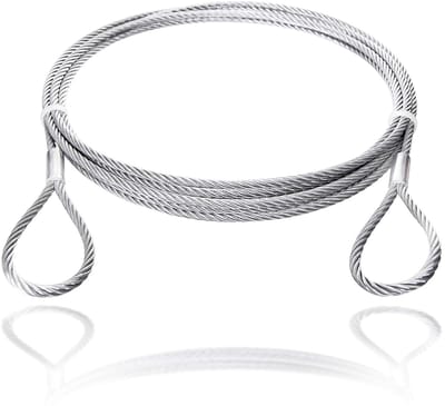 Staalkabel met lussen - Verzinkte kabel - Vastzetten en heffen - Hoge flexibiliteit en stabiliteit