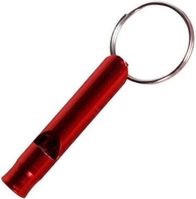 Sleutelhanger met fluitje - Rood