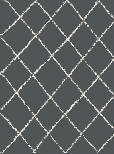 Vloerkleed Laagpolig Studio M Home – NORDIC – Tapijt Woonkamer –  Geruit Vloerkleed 190x280 cm - Donker Grijs