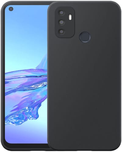 Geschikt voor Oppo A53 4G / A53s Telefoonhoesje Zwart Flexibel Siliconen TPU hoesje - Flexible Back Cover Case Siliconen TPU - Zwart - Smartphonica geschikt voor Oppo A53 4G;Oppo A53s