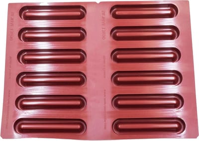 Siliconen bakvorm 40 x 30 cm - 12 taartbodems - anti-aanbaklaag - Frankrijk gemaakt