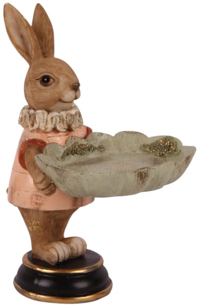 Baroque - Decoratief beeld of figuur - Konijn resin 15 cm - 15x9x11 - Polyresin