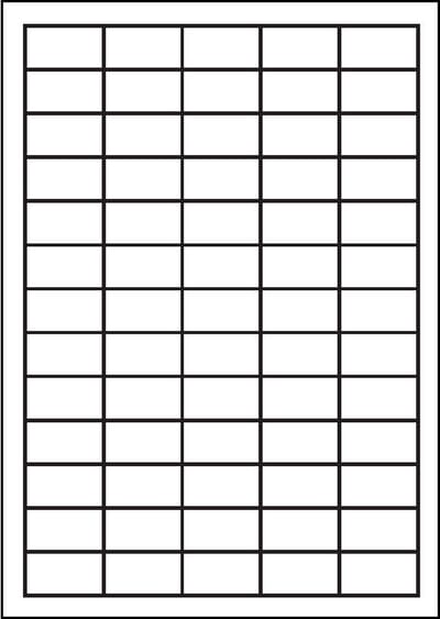 A4 etiketten 38,1 x 21,2 mm wit 100 vel