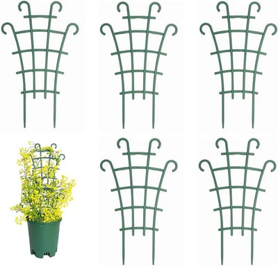Hulpmiddelen voor Klimplanten, 6 Stuks, Plantstandaard, Mini Klimrooster, Groei Steunen voor Potplanten en Klim- en Kruidachtige Planten