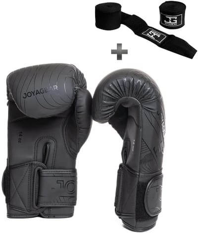 Joya Essential Bokshandschoenen 10 oz – Zwart – Kickboksen & Boksen – Incl. Bandages