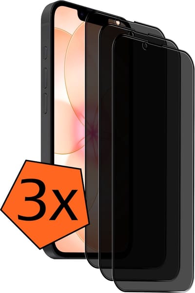 Screenprotector - 3 Stuks - Geschikt voor Apple iPhone 17e - Privacy Filter - Gehard Glas - Beschermglas - Tempered Glass - Screen Protector