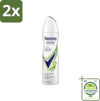 Rexona - Deodorant Spray - Aloe Vera Scent - Verzorgend & Fris - 150 ml - Voordeelverpakking - 2 stuks - Deodorant - Antitranspirant
