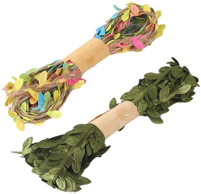 Dailygoods- Kunstbloemen 5/10 meter - Kunstbloemenkrans - Bruiloftsdecoratie - Feestdecoratie - Slinger - Natuurlijk groen/kleurrijk - Bloemenkrans