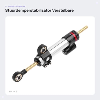 Dailygoods- Stuurdemper Verstelbaar - Universele Stuurdemper - CNC-gefreesd Aluminium - Schokabsorptiesysteem - Lichtgewicht - Eenvoudige Installatie