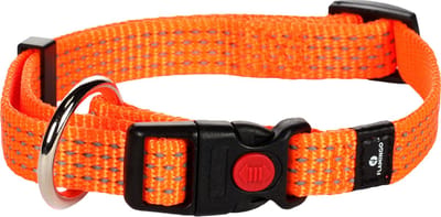 Flamingo Len - Halsband Honden - Halsband Len Oranje S 30-45cm 15mm - 1st - 125016 - 1st