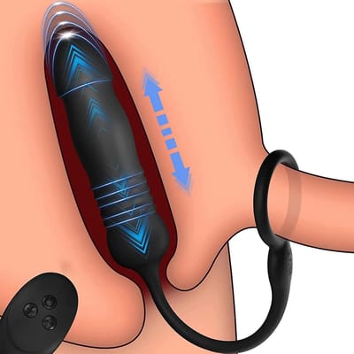 Ynkkvre - Analvibrator - Mannen - 3 Vibratiemodi en 3 Schubmodi - Voor Prostaatstimulatie - Met afstandsbediening