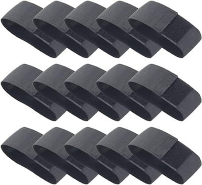 SnelShoppen - Elastische Zwarte Rouw Armband voor Begrafenis, Respect en Herinnering - 15 Stuks - 5x6CM - Ideaal voor Voetbal en Basketbal