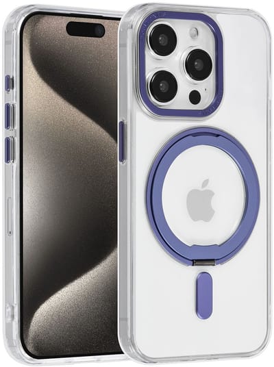 UNIQ Accessory Back Cover - Transparant - Apple iPhone 15 Pro - MagSafe met ringstandaard