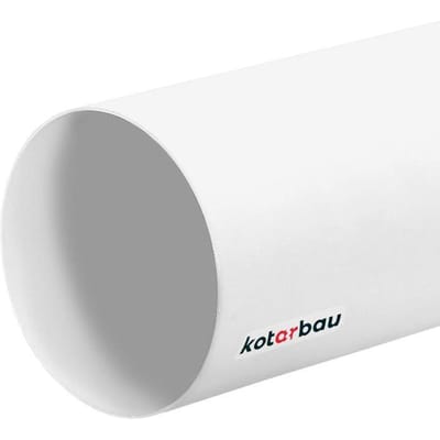 KOTARBAU® Ventilatiebuis Ø 150 mm - Rond Ventilatiekanaal 50 cm - PVC Ronde Ventilatiebuis - Luchtkanaal voor Ventilatiesysteem - Wit